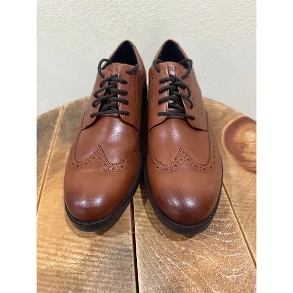 Mens Cole Haan Grand+ Wingtip brown Oxford shoes size 9 - Picture 2 of 10